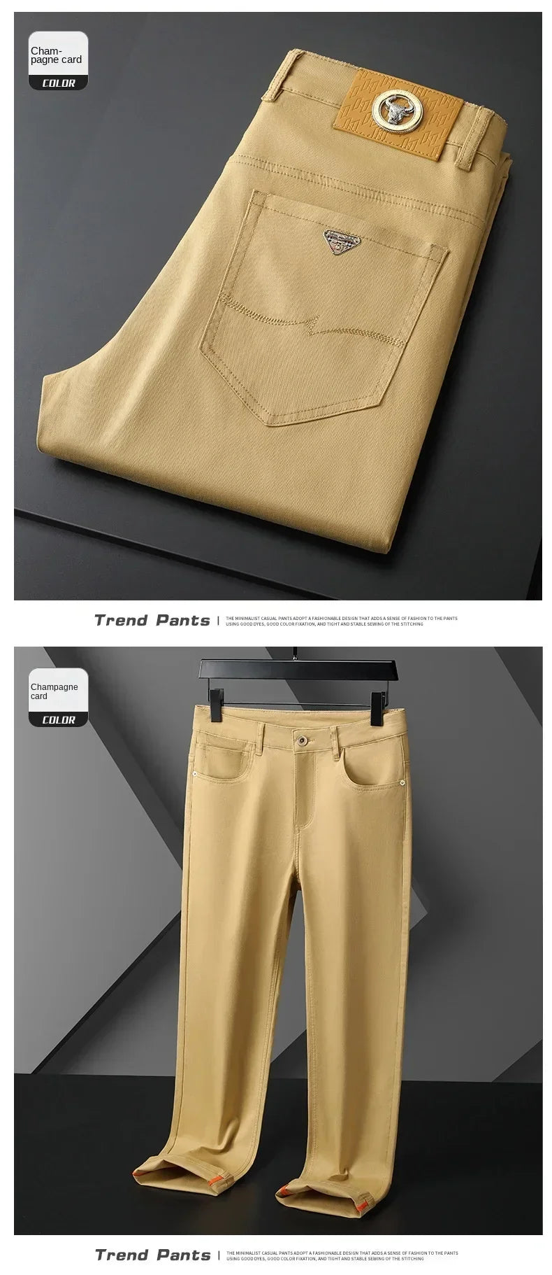 Seven-Color Stretch 97% Cotton and 3% Spandex Jeans Men Trendy Wild Simple High-End Slim-Fitting Small Straight Casual Trousers