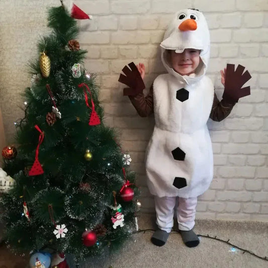 Santa Olaf Costume Kids Infant Cute Snowman Baby Boys Girls Christmas Jumpsuit Santa Clothes Holiday Outfit For Toddler Child
