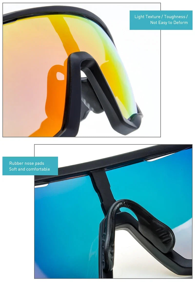 New Style Sunglasses Photochromic Sport Cycling Glasses Bicycle Eyewear Mountain Bike Cycl Goggles UV400 MTB Road for Men