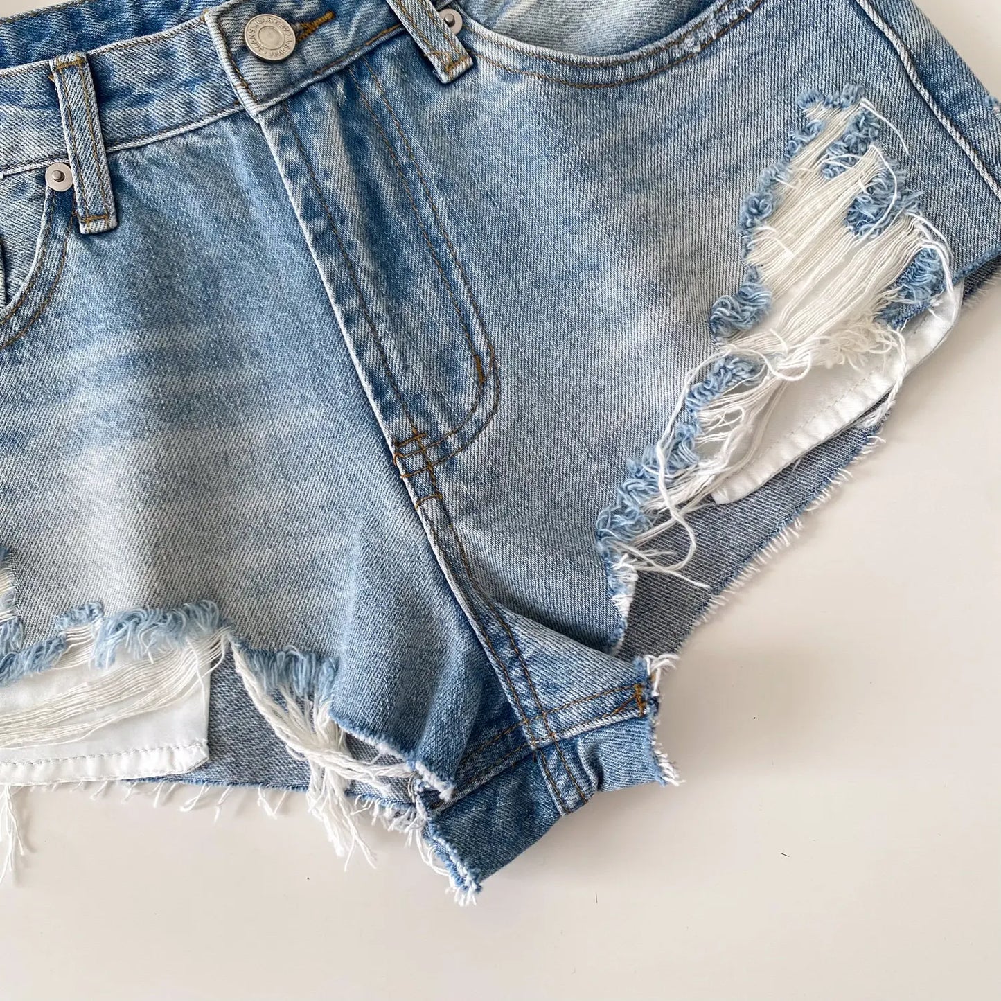 American Retro Camouflage Mini Shorts 2026 Ladies Hollow Out Slim Beach Pants Hot Girl Sexy Print Denim Shorts