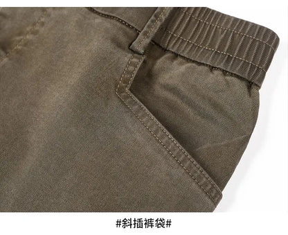 Men's Loose Straight Casual Work Pants 2025 Trendy Multi-Pocket Autumn Winter Workwear YM6106