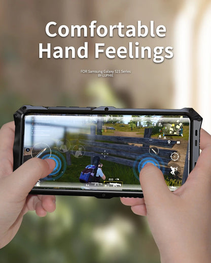 For iPhone 17 Pro Max Luphie Rugged Phone Case Armor Shockproof Metal Funda TPU Shell Bumper Cover Net 120g