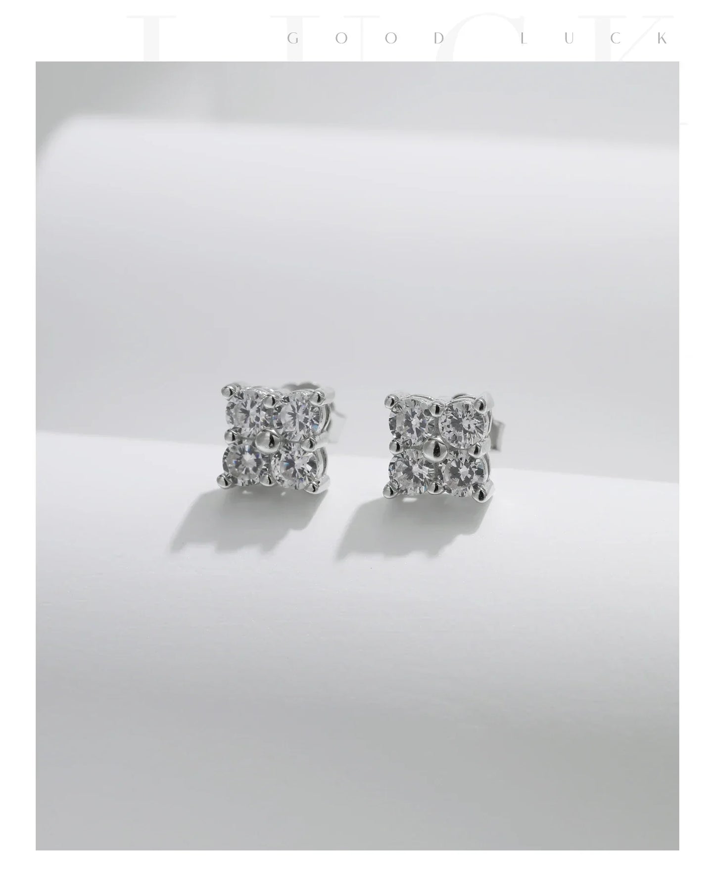 Simple D Color Moissanite 925 Sterling Silver Dazzling Lab Created Diamond Ideal Cut Stud Earrings For Women Jewelry