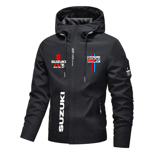 Men's Windproof Hooded Motorcycle Jacket 2026 Bestseller Suzuki High-Quality Autumn Winter Riding Sweatshirt