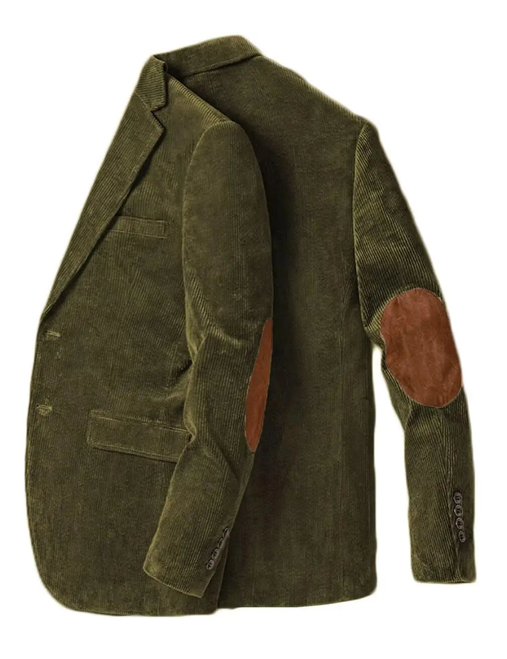 Men's Corduroy Blazer Business Casual Jacket with Elbow Patch Spring Fall Sport Coats Fashion Casual Single Breasted Men Jacket