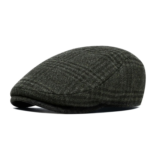 Newsboy Caps Men Wool Blend Flat Cap Winter Warm Hat Driving Hats Gastby Ivy Caps for Male Vintage British Beret