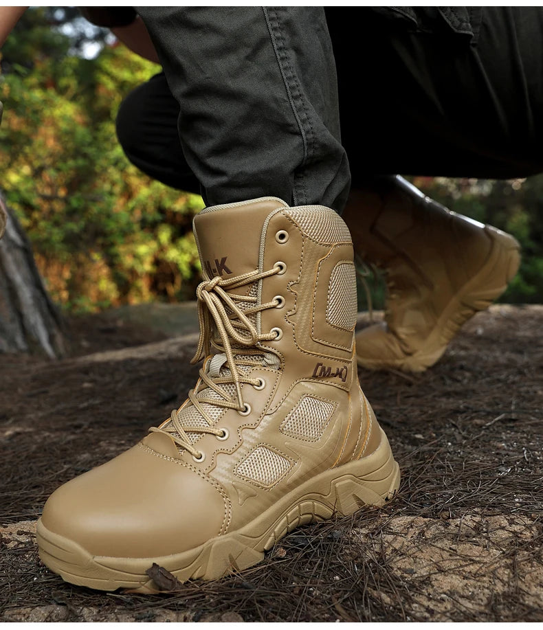 Outdoor Waterproof Safety Shoes Security Steel Toe Cap Men's Boots Working Steel Toe Anti-Smashing Men's Work Boots Size 47
