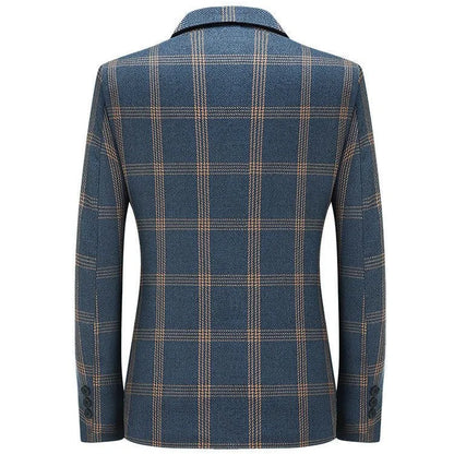 New style suit jacket - men's horizontal stripe business casual fashionable shirt - slim fit men's suit jacket