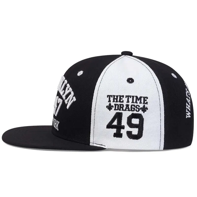 Unisex BROOKLYN 1947 Embroidery Hip-hop Hats Outdoor Adjustable Casual Baseball Caps Sunscreen Hat