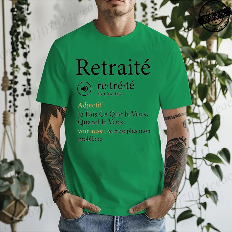 This Is No Longer My Problem Retirement T Shirt Harajuku Casual Fashion Loose Tee Tops Funny French Humnor Retired Papa T-shirt