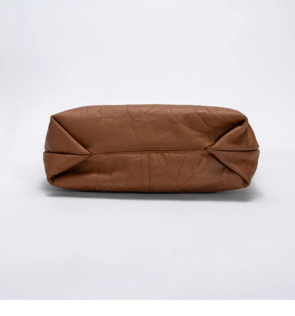 Body Design Solid Color Large Capacity Fashionable New Product Women's Shoulder Bag Chain Shoulder Strap Unique Folded Bag