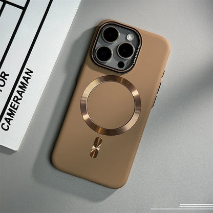 Luxury Solid Color Matte Magnetic Wireless Charge Case For Magsafe For iPhone 15 14 13 12 16 17 Pro Max Ultra Thin Hard PC Cover