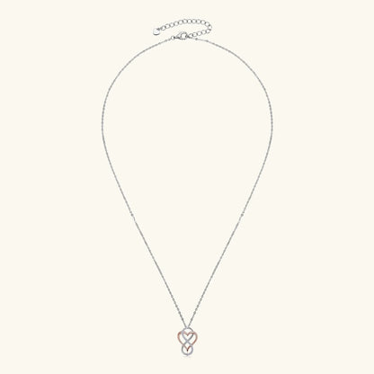 925 Silver Rose Gold Heart Necklace Pendant Full Moissanite Necklace For Women 18k Gold Plated Dainty Choker Valentines Gifts