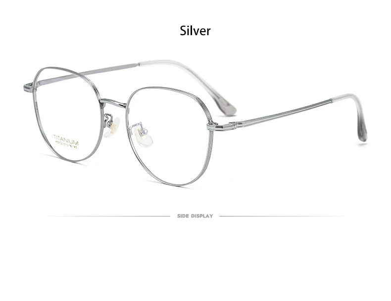 Simple Fashion Large Frame Titanium Design Women Anti-blue Light Reading Glasses Men Customized Prescription 02-K5012
