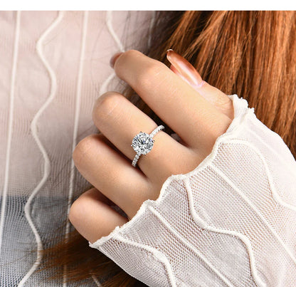 2026 New Brand 18K 14K 10K Yellow Gold Moissanite Ring Round Cut 3.0CT Ring for Women Birthday Diamond for Wedding Gift