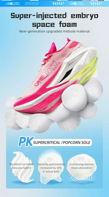 Professional Marathon Racing Running Training Shoes Men Full-length Shock Absorption Sports Carbon Plate Walking Sneakers