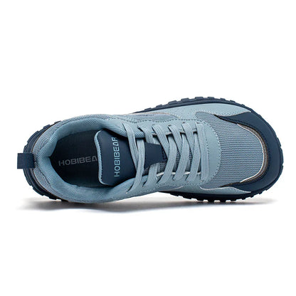 Unisex Wide Toe Sneakers Comfortable Walking Shoes Lace Up Outdoor Travel Breathable Sneakers