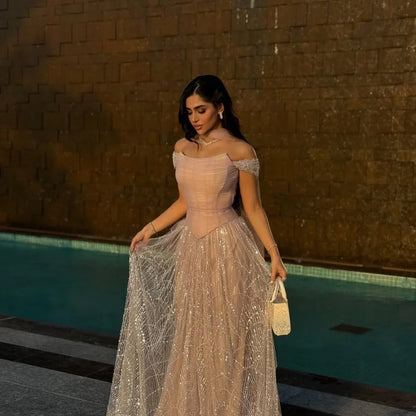Contessa Dubai White Beaded Sequins Wedding Dress One Shoulder vestidos de noche Long Silk Scarves فساتين سهرة Customized 2025