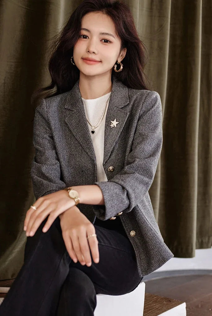 Long Sleeve 2025 New Arrivals Solid Outerwear Casual In Promotion Women's Blazers Korean Fashion Bring Female Coats and Jackets