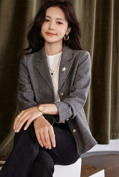 Long Sleeve 2025 New Arrivals Solid Outerwear Casual In Promotion Women's Blazers Korean Fashion Bring Female Coats and Jackets