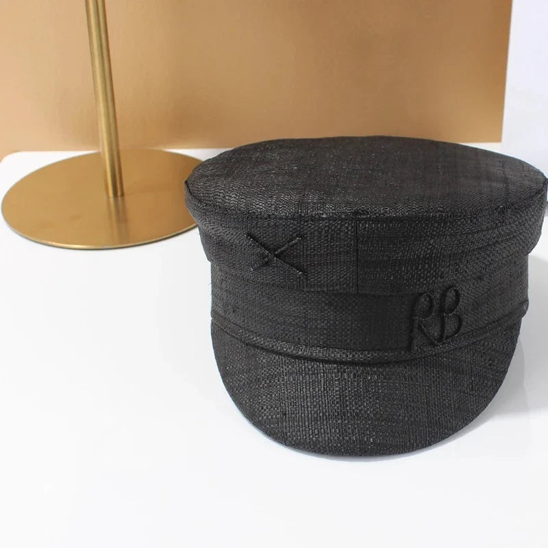 Brand Designer New Winter Embroidery Letter Baker Boy Straw Caps Purple Newsboy Caps Thick Warm Flat Cap Chapeau Homme