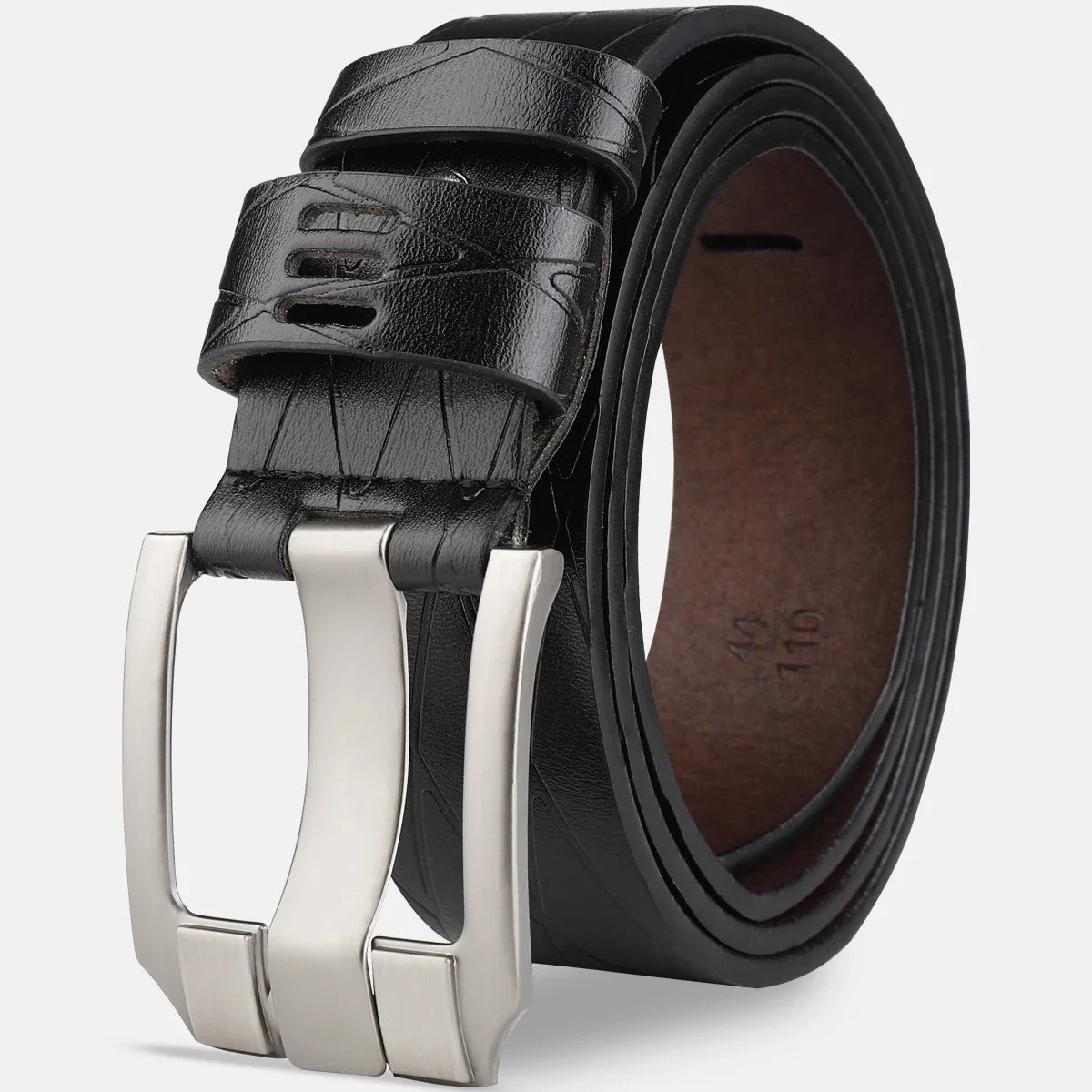 Belt, Men's Needle Buckle Belt, Genuine Leather, Pure Cowhide, Simple Youth Casual Jeans, Men's Pants Belt, Trendy for Young