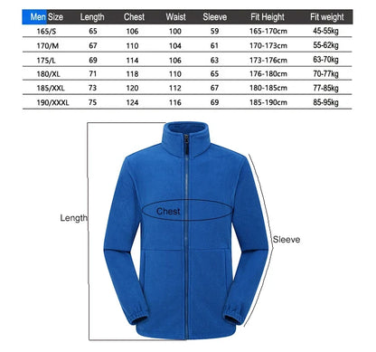Soft Polar Fleece Jacket with Pockets Lightweight Outdoor Recreation Full Zip Coat