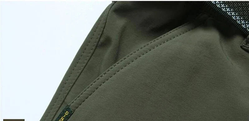 New Tactical Pants Men Winter Outdoor Work Casual Cargo Trousers Waterproof Fleece-lined Pants Elastic Hiking Traveling Workwear