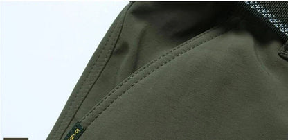 New Tactical Pants Men Winter Outdoor Work Casual Cargo Trousers Waterproof Fleece-lined Pants Elastic Hiking Traveling Workwear