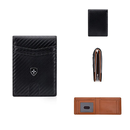 Slim Wallet for Men-Leather Money Clip Mens Wallets-RFID Blocking Front Pocket Bifold Credit Card Holder