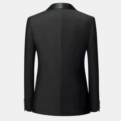 Men's Double Breasted Tuxedo Suit Slim Fit Shawl Lapel Formal Jacket & Pants Set for Wedding Party Prom