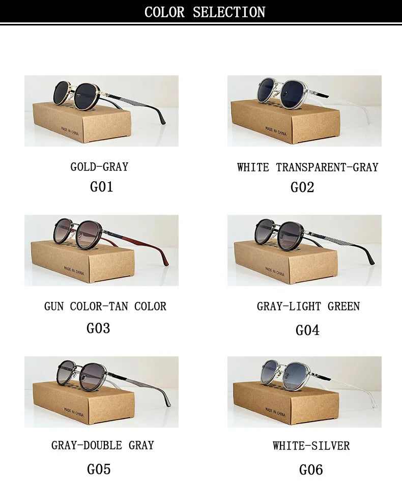 Fashion Oval Sunglasses For Men Luxury Retro Glasses Vintage Sunglasses Women Trendy And Fashionable Gafas De Sol Hombre Okulary