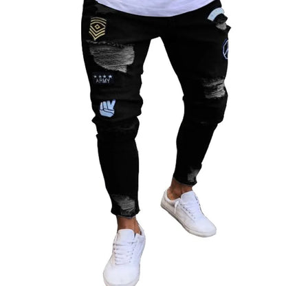 New 2025 high-quality Fashion Casual Cotton Business Black Denim Pants Male Trousers Men's Stretch Regular Fit Jeans S-XXXL
