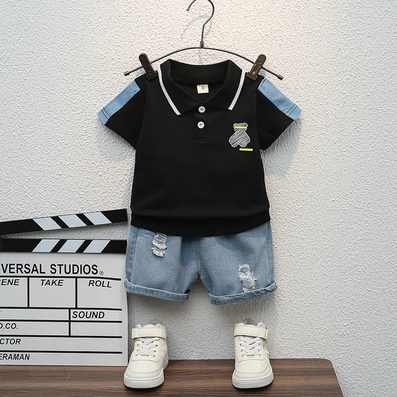 New Summer Fashion Baby Clothes Suit Children Boys Girls T-Shirt Shorts 2Pcs/Sets Toddler Casual Costume Infant Kids Tracksuits