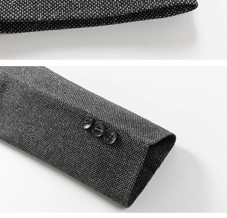 Brand 2026 Spring Autumn Retro Style Suit Blazers for Man 2 Button Slim Fit Social Business Blazer Jackets Men