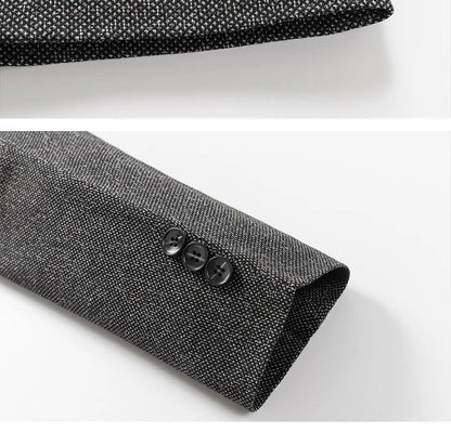 Brand 2026 Spring Autumn Retro Style Suit Blazers for Man 2 Button Slim Fit Social Business Blazer Jackets Men