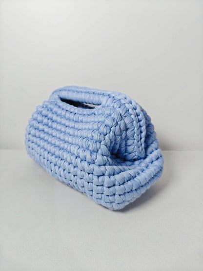 Yingzi Small Crochet Cluth Bag with Handle Handmade Evening Bag Makeup Bag
