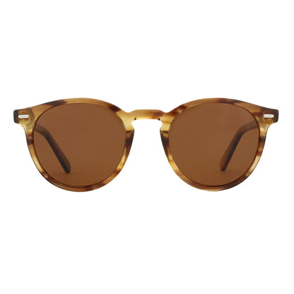 2026 Fashion Round Polarized Sunglasses Women Uv400 Protection Shade High-quality Acetate Retro Sun Glasses ZS6215