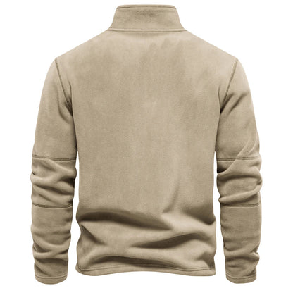 Brand Quality Thicken Warm Fleece Jacket for Men Zipper Neck Pullover Men's Sweatshirt Soft Shell Mens Jacket