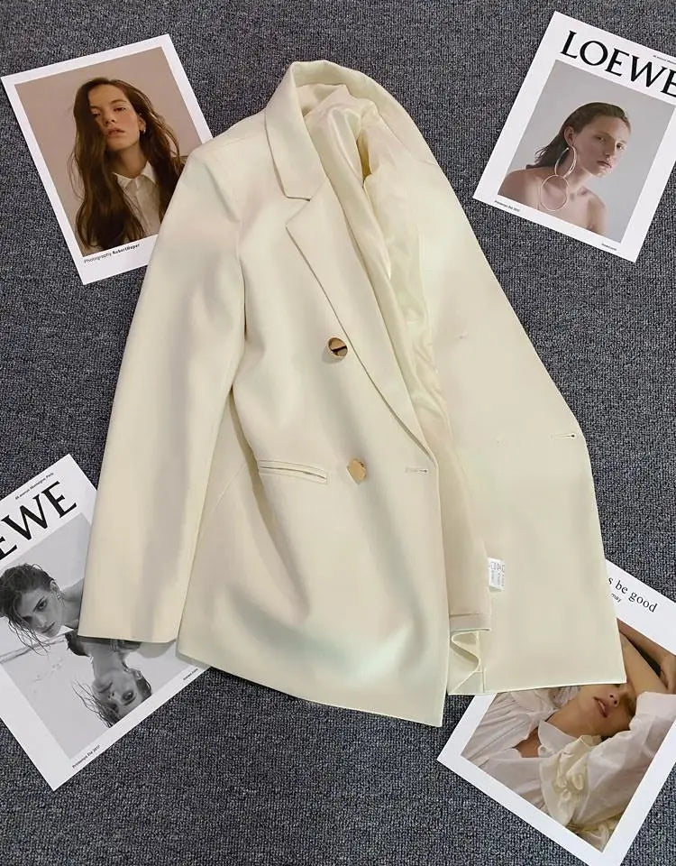 Women's Casual  Jaet Coat 22 Colors Small Suit Outerwear Long Sve Commute Sle Pure Color Spring Season
