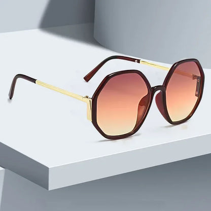 2026 New Sunglasses for Women Avant Garde Geometric Multi-color Gradient Frame Transparent Glasses