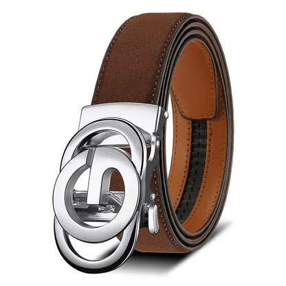 Men Leather Belt Automatic Buckle High Quality Male Leather Strap Luxury Jeans for Men Accessories