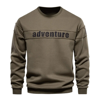 High Quality Smooth Patchwork Printed Sweatshirts for Men Fashion Youth O-neck Sportwear Tops Mens Sweatshirt