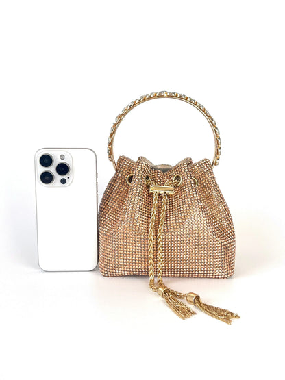 Dinner bag Handle Shining Rhinestones Evening clutch Bag Sparkling, Elegant, Exquisite Dinner Party Handbag party wedding Bag
