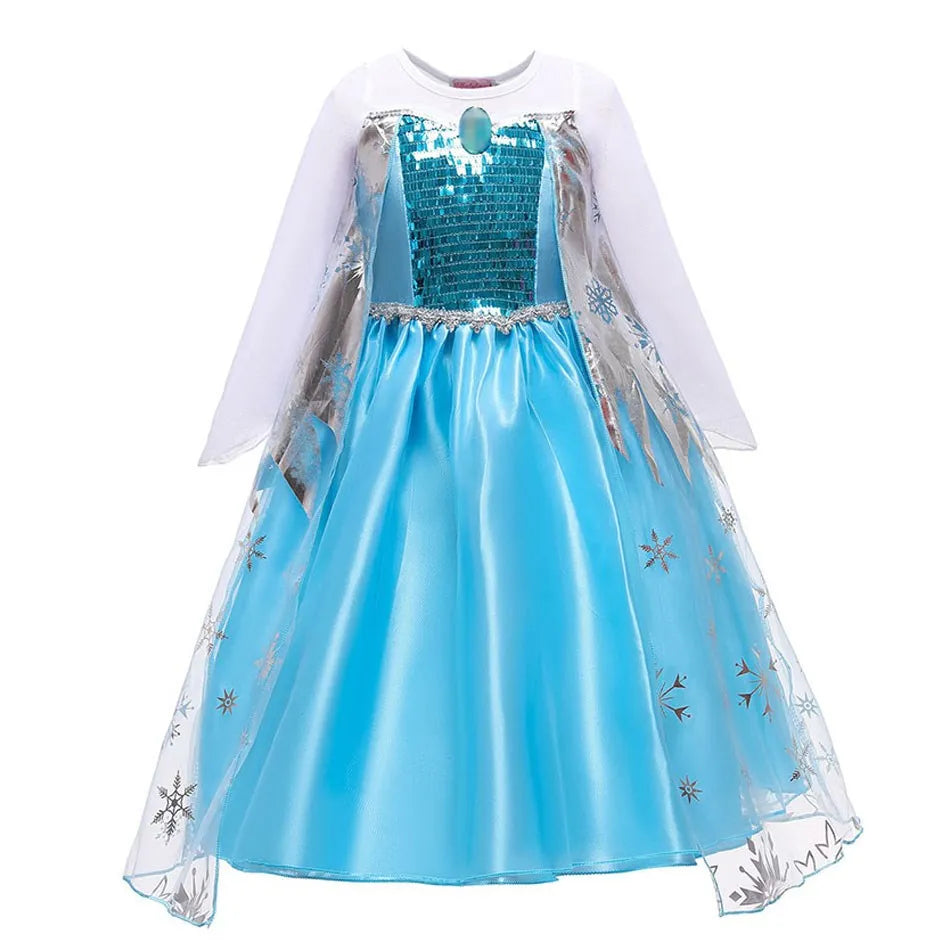 Kids Encanto Mirabel Isabela Dolores Costume Girls Elsa Belle Rapunzel Mermaid Carnival Cosplay Dress Children Princess Clothes