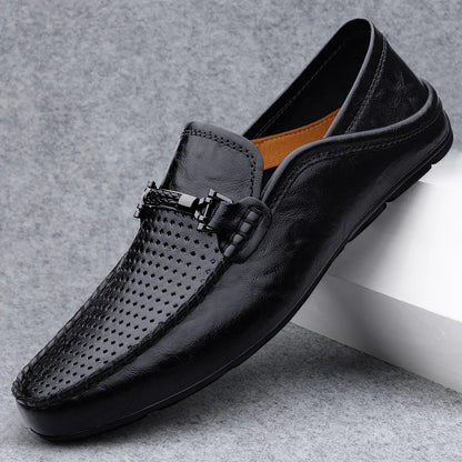 Genuine Leather Mens Loafers Casual Shoes Comfortable Moccasins Luxury Formal Slip on Flats Driving Shoes for Man Walking Shoes