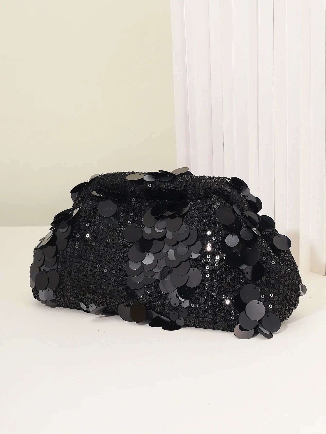 Dinner bag Fashion sequin messenger bag Women's simple handbag, large sequin clutch bag Versatile chain shoulder messeng  bag