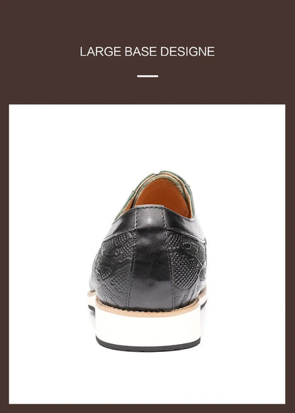 Men's Genuine Leather Brogue Shoes|All-Season Sport Casual Footwear|High-Quality Leather Dress Shoes|Comfortable Walking Shoes