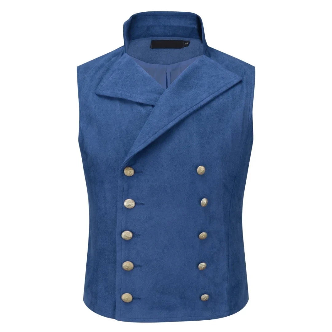 Men Vest Black Velvet Height Lapel Double Button Waistcoat For Wedding Banquet Business Office Casual Daily Work Men Suit Vest
