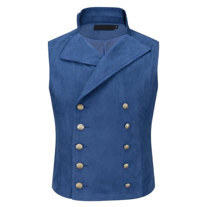 Men Vest Black Velvet Height Lapel Double Button Waistcoat For Wedding Banquet Business Office Casual Daily Work Men Suit Vest